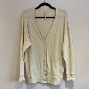 Babaton Cream Waffle Cardigan